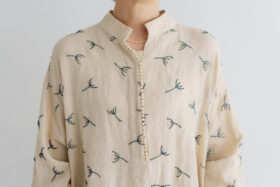 BN2681 Front Button Dress ecru 4