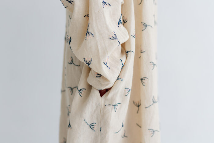 BN2681 Front Button Dress ecru 5