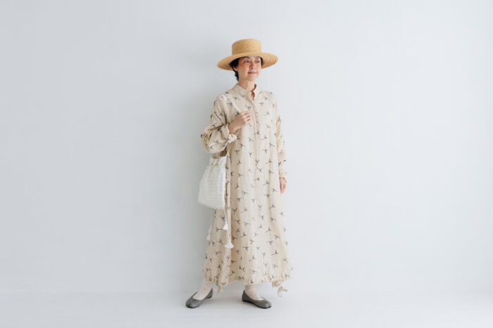 BN2681 Front Button Dress ecru 6