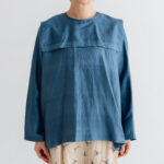 BN4034 Back Button Sailor Blouse blue mirage
