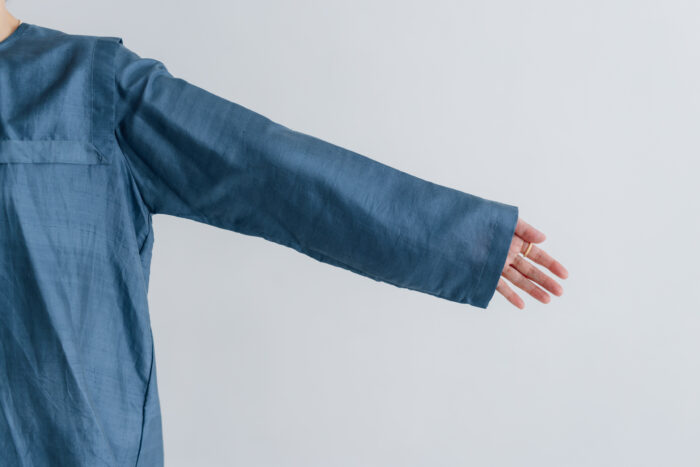 BN4034 Back Button Sailor Blouse blue mirage 4