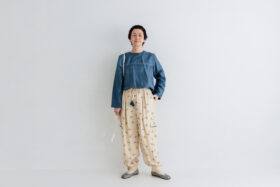 BN2683 Embroidery Parachute Pants ecru 5