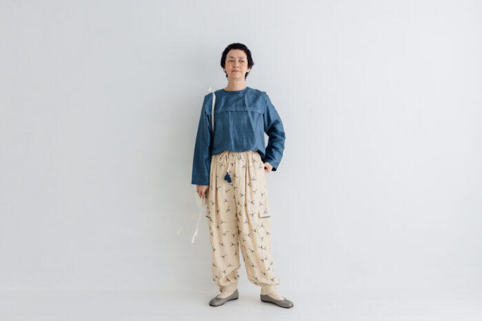 BN2683 Embroidery Parachute Pants ecru 5