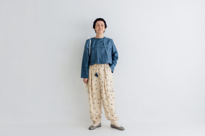 BN4034 Back Button Sailor Blouse blue mirage 6