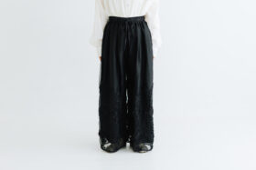 BN2666 Flower Layered Pants black 1