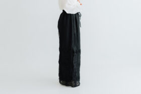 BN2666 Flower Layered Pants black 2