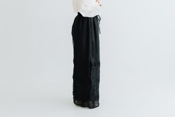 BN2666 Flower Layered Pants black 2