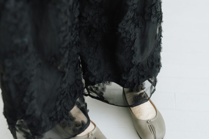 BN2666 Flower Layered Pants black 5