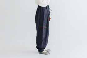 BN2683 Embroidery Parachute Pants charcoal 2