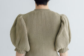 LILIAN YARN PUFF SLEEVE CARDIGAN beige 5