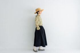 GARMENT DYE TUCK GATHER SKIRT 6