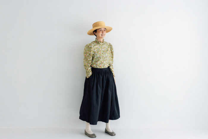 GARMENT DYE TUCK GATHER SKIRT 5