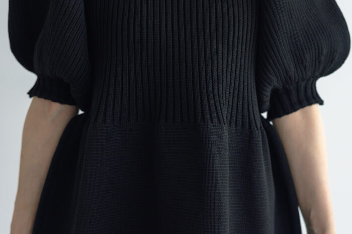 LILIAN YARN PUFF SLEEVE DRESS black 5