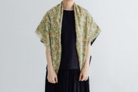 W.B.F LAWN GAUZE SHAWL Sepia 1 W.B.F LAWN GAUZE SHAWL Sepia 1