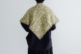 W.B.F LAWN GAUZE SHAWL Sepia 3 W.B.F LAWN GAUZE SHAWL Sepia 3