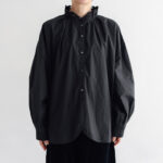 予約 RS24 STAND COLLAR EMBROIDERY BLOUSE black  10月中〜10月末