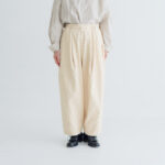 予約 G1230 ORGANIC CORDUROY OEUF PANTS milk 9月末〜10月初