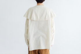 予約 RS29 CAPE COLLAR BLOUSE off white  11月初〜11月中 3