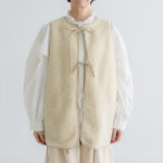 予約 RS26 REVERSIBLE BOA×EMBROIDERY VEST off white  10月中〜10月末