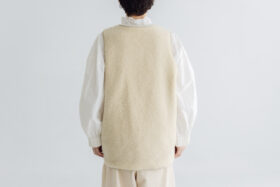 予約 RS26 REVERSIBLE BOA×EMBROIDERY VEST off white  10月中〜10月末 3