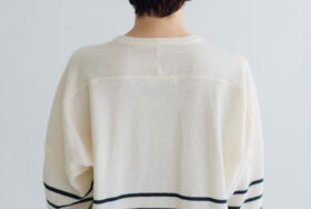 予約 LA521 BASQUE BORDER DIMENSION KNIT charcoal 10月中〜10月末 5