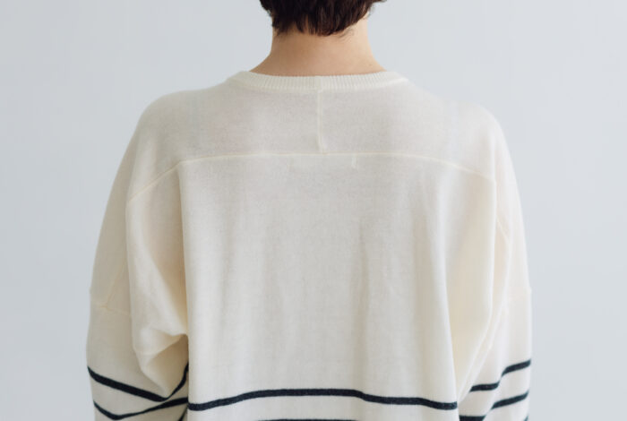 予約 LA521 BASQUE BORDER DIMENSION KNIT charcoal 10月中〜10月末 5