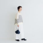 予約 LA521 BASQUE BORDER DIMENSION KNIT charcoal 10月中〜10月末