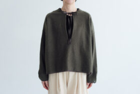予約 RS31 BACK SHIRRING PULLOVER khaki 11月初〜11月中 1