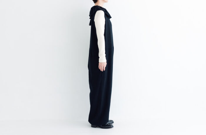 予約 G1245 PIERROT COLLAR KNIT SALOPETTE black 10月末〜11月初 2 予約 G1245 PIERROT COLLAR KNIT SALOPETTE black 10月末〜11月初 2