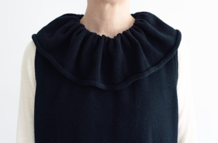 予約 G1245 PIERROT COLLAR KNIT SALOPETTE black 10月末〜11月初 4 予約 G1245 PIERROT COLLAR KNIT SALOPETTE black 10月末〜11月初 4