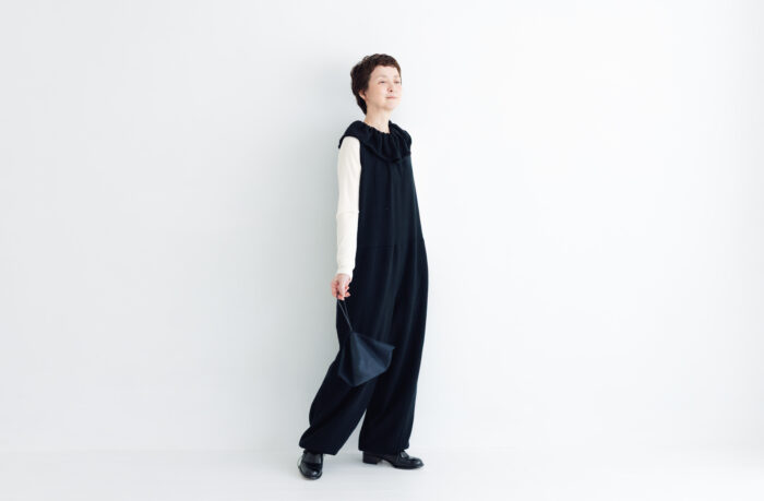 予約 G1245 PIERROT COLLAR KNIT SALOPETTE black 10月末〜11月初 6 予約 G1245 PIERROT COLLAR KNIT SALOPETTE black 10月末〜11月初 6