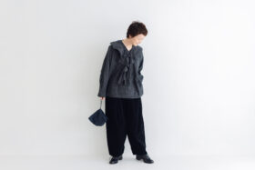予約 G1230 ORGANIC CORDUROY OEUF PANTS black 9月末〜10月初 6
