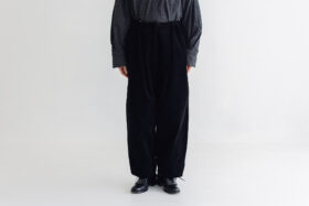 予約 G1230 ORGANIC CORDUROY OEUF PANTS black 9月末〜10月初 1