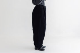 予約 G1230 ORGANIC CORDUROY OEUF PANTS black 9月末〜10月初 2