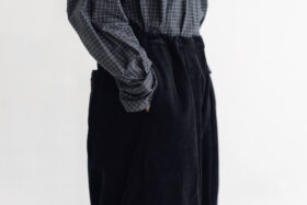予約 G1230 ORGANIC CORDUROY OEUF PANTS black 9月末〜10月初 4