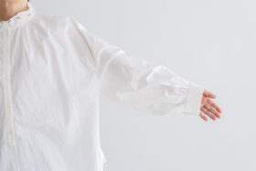 予約 RS24 STAND COLLAR EMBROIDERY BLOUSE  off white 10月中〜10月末 4