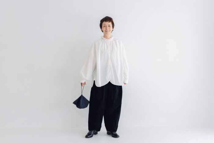 予約 RS24 STAND COLLAR EMBROIDERY BLOUSE  off white 10月中〜10月末 6