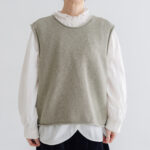 予約 G1236 BACK CROSS KNIT VEST gray 10月中〜10月末