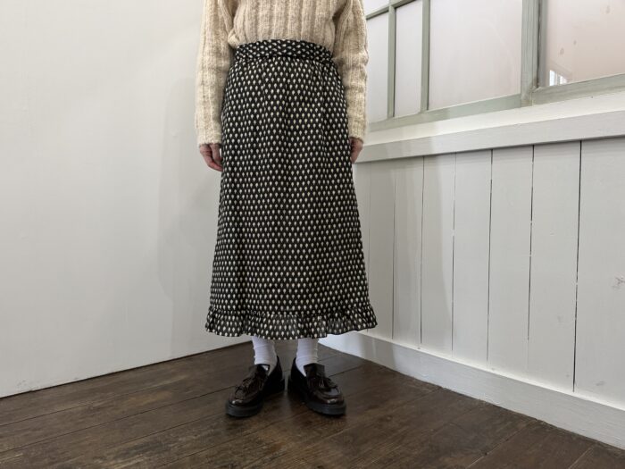No.8462 LINEN ARTICHOKE FRILLED HEM SKIRT 11-1月 1