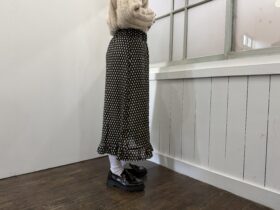 No.8462 LINEN ARTICHOKE FRILLED HEM SKIRT 11-1月 2