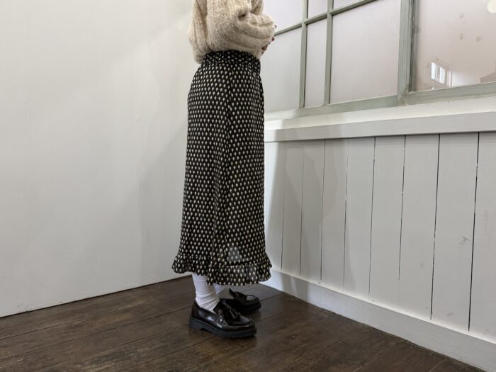 No.8462 LINEN ARTICHOKE FRILLED HEM SKIRT 11-1月 2