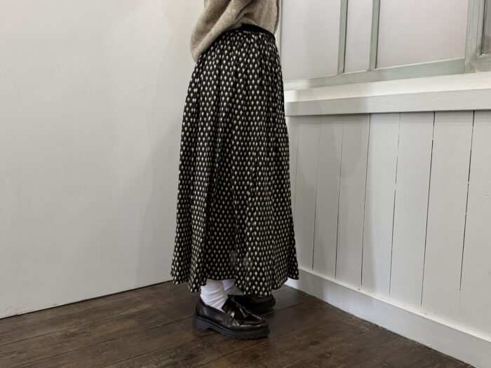 No.8461 LINEN ARTICHOKE GATHER SKIRT 11-1月 2