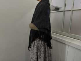 No.8512 WOOL ALPACA BLANKET charcoal 11-1月 2