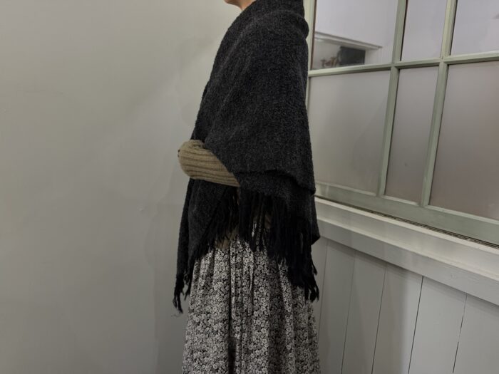 No.8512 WOOL ALPACA BLANKET charcoal 11-1月 2
