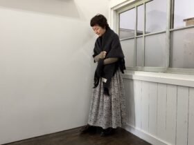 No.8512 WOOL ALPACA BLANKET charcoal 11-1月 5