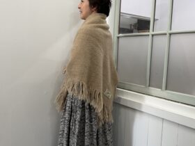 No.8512 WOOL ALPACA BLANKET beige 11-1月 2