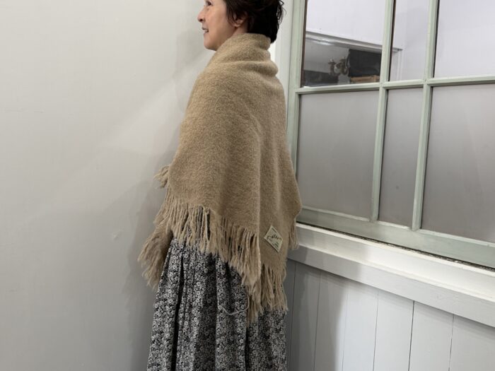 No.8512 WOOL ALPACA BLANKET beige 11-1月 2