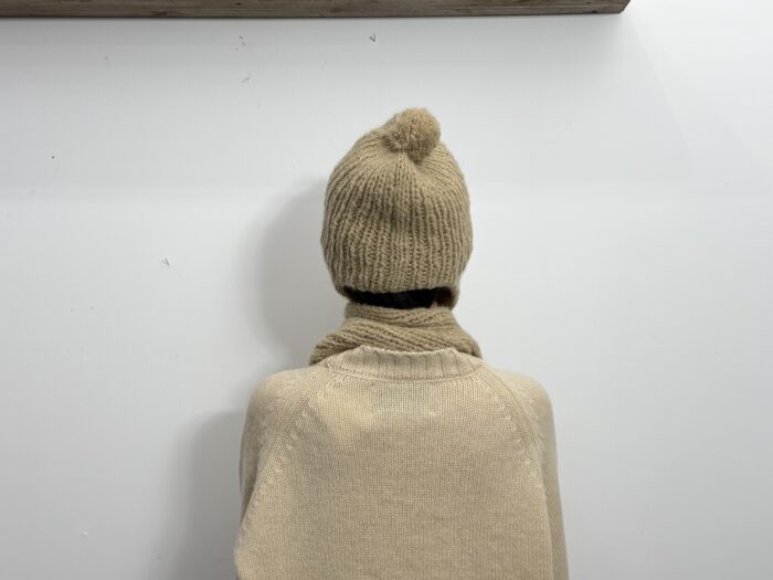 No.8521 YAK KNIT MUFFLER HAT milk tea 11-1月 4