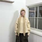 No.8521 YAK KNIT MUFFLER HAT milk tea 11-1月