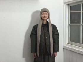 No.8521 YAK KNIT MUFFLER HAT Taupe 11-1月 1